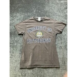 Delta Pro Weight University Of Pittsburgh T-Shirt Small Gray Graphic Cotton